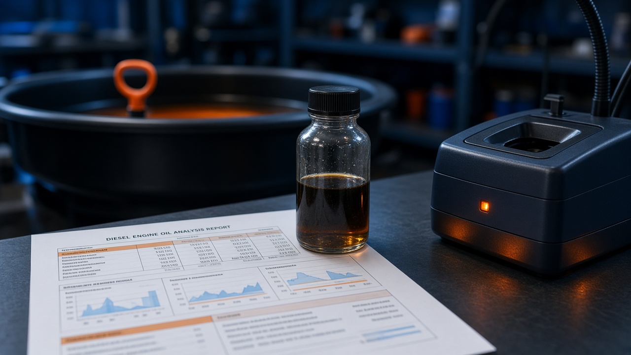 Oil analysis report wear metal trend chart