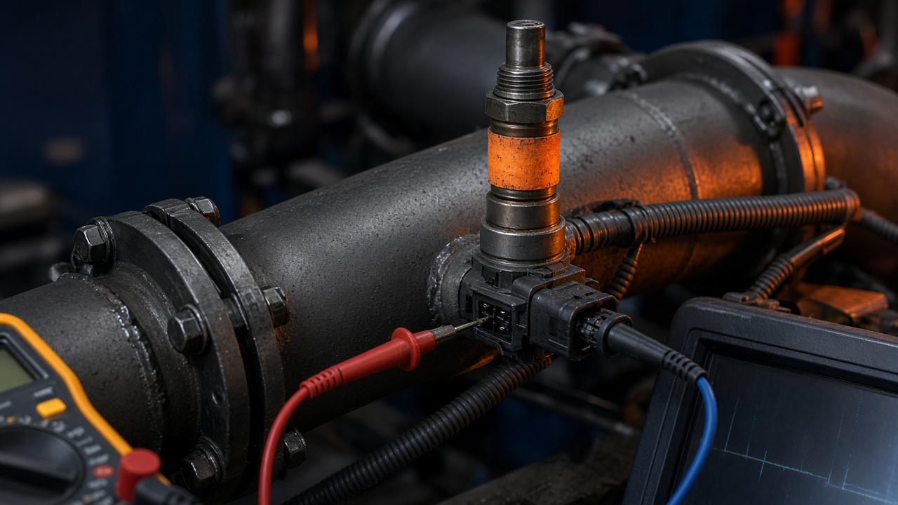 NOx sensor location upstream and downstream of SCR